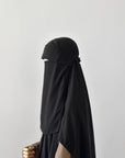 Niqab 𝑃𝑢𝑙𝑙 𝐷𝑜𝑤𝑛 - 𝐶𝑎𝑝 Noir
