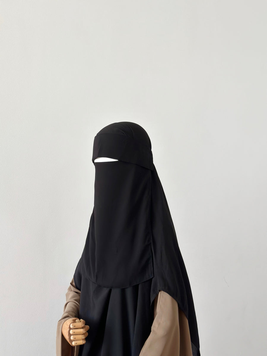 Niqab Pull Down-Cap Black
