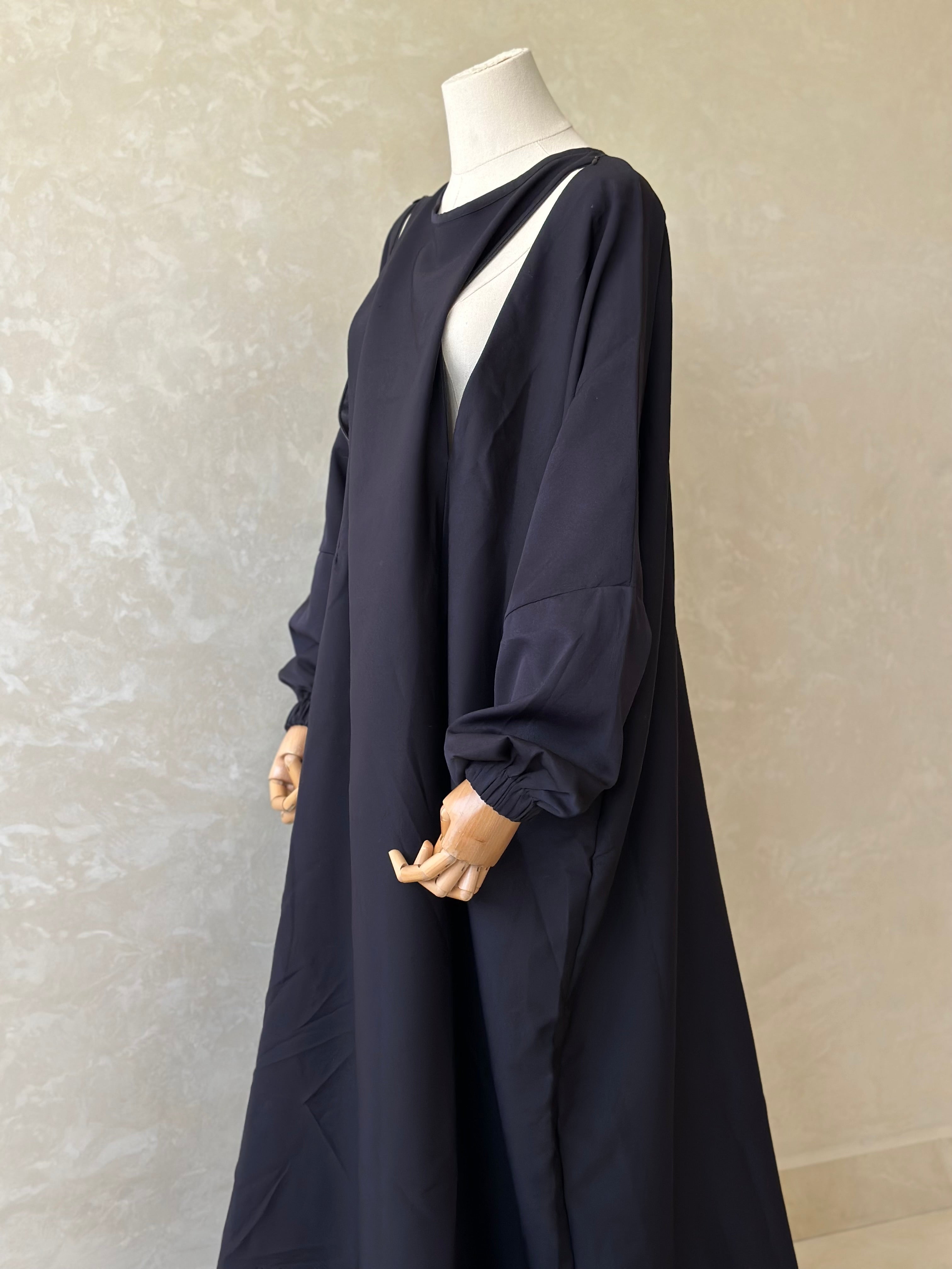 Abaya Usra Blue Black