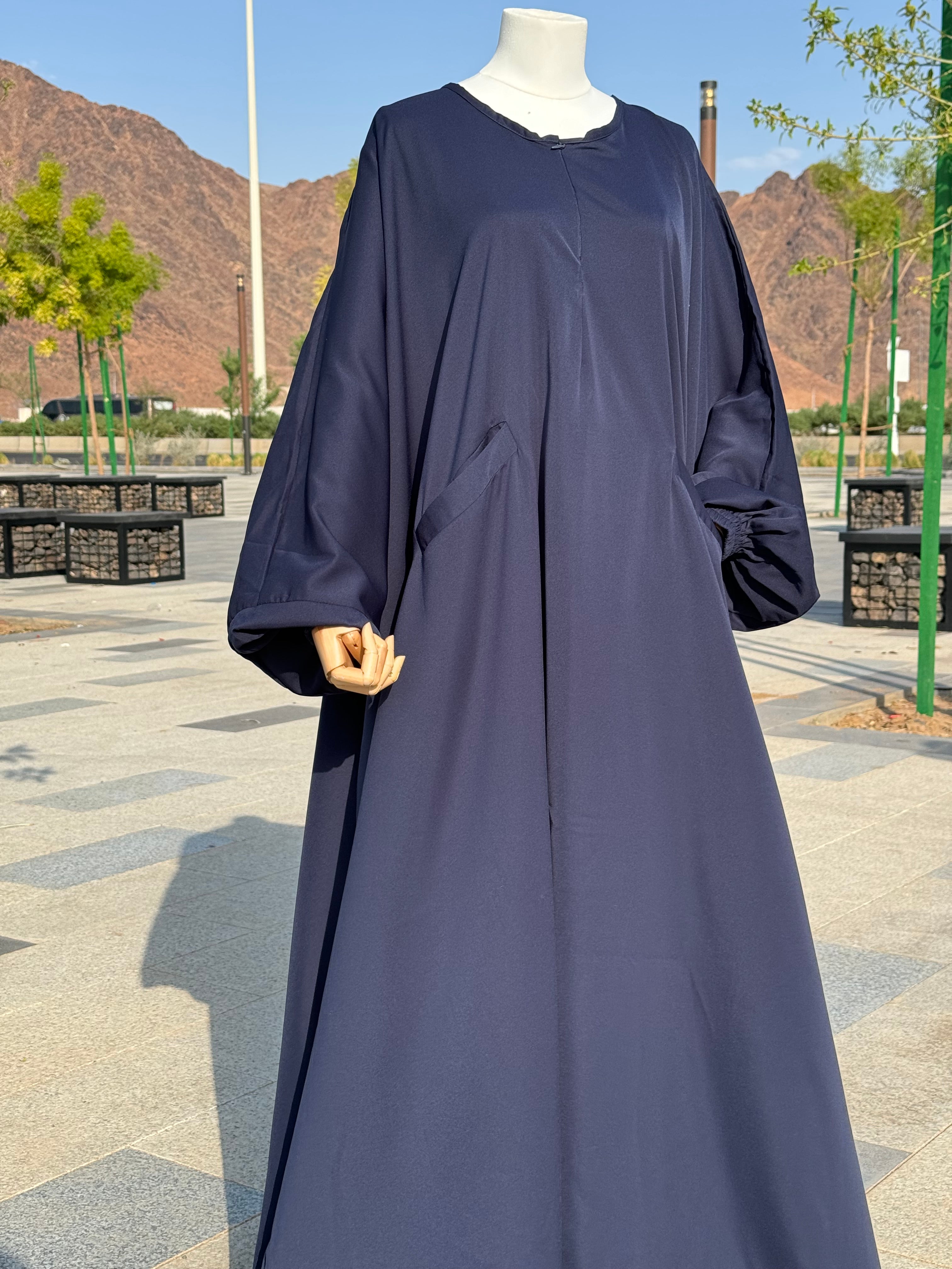 Abaya Yawmi Bleu Marine