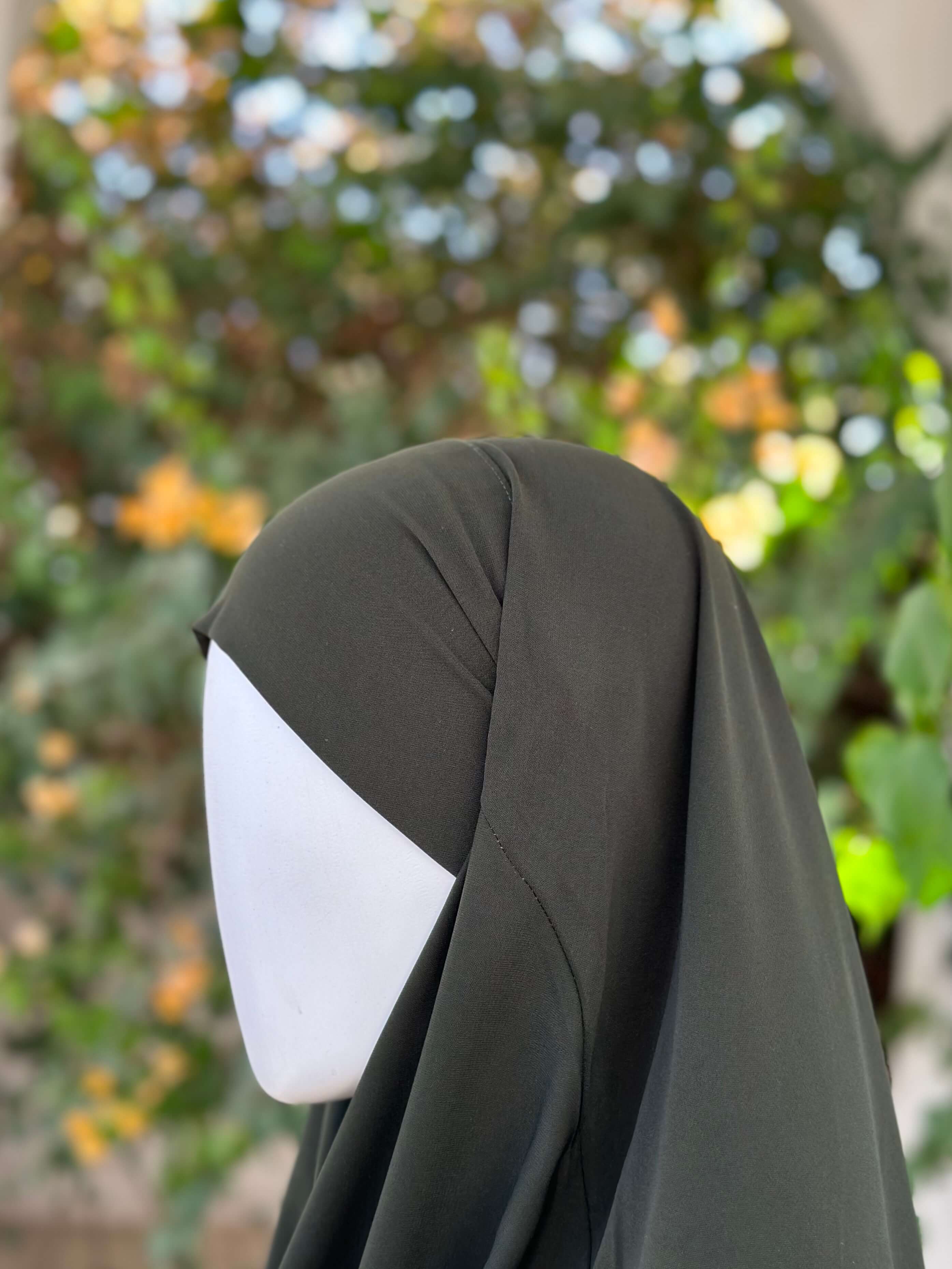 Khimar Riah Dark Kaki