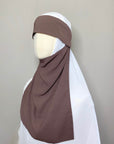 Dark Taupe Down-Cap Pullover Niqab