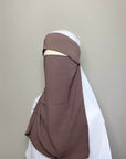 Niqab Pull Down-Cap Taupe Foncé